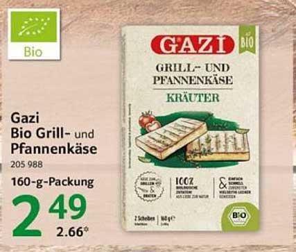 Gazi Bio Grill- und Pfannenkäse Kräuter 160-g-Packung