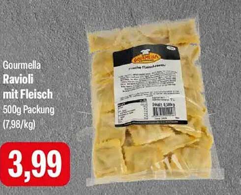 Gourmella Ravioli mit Fleisch 500g