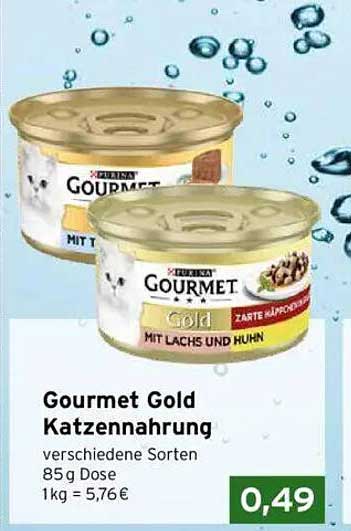 Gourmet Gold Katzennahrung verschiedene Sorten 85 g Dose