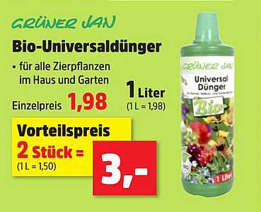 GRÜNER JAN Bio-Univerdünger für Zierpflanzen
