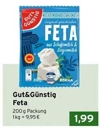 Gut& günstig Feta 200 g Packung