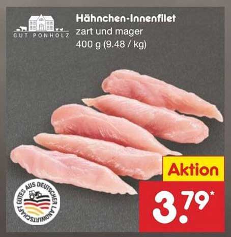 Hähnchen-Innenfilet zart und mager