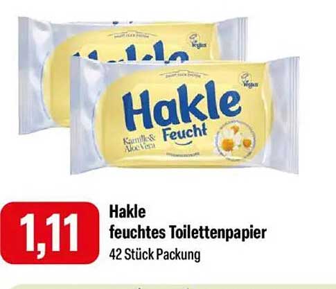 Hakle feuchtes Toilettenpapier 42 Stück Packung