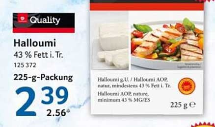 Halloumi 43 % Fett i. Tr. 225-g-Packung