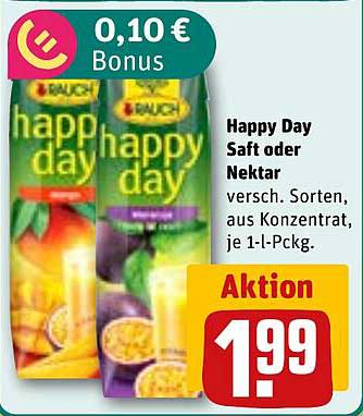 Happy Day Saft oder Nektar, 1-L-Päckg.