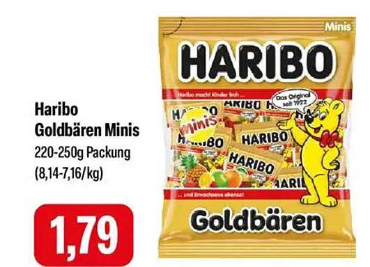 Haribo Goldbären Minis 220-250g Packung