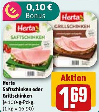 Herta Saftschinken oder Grillschinken – Aktion!