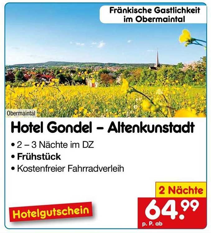 Hotel Gondel - Altenkunstadt: 2 - 3 Nächte im DZ mit Frühstück und kostenfreiem Fahrradverleih