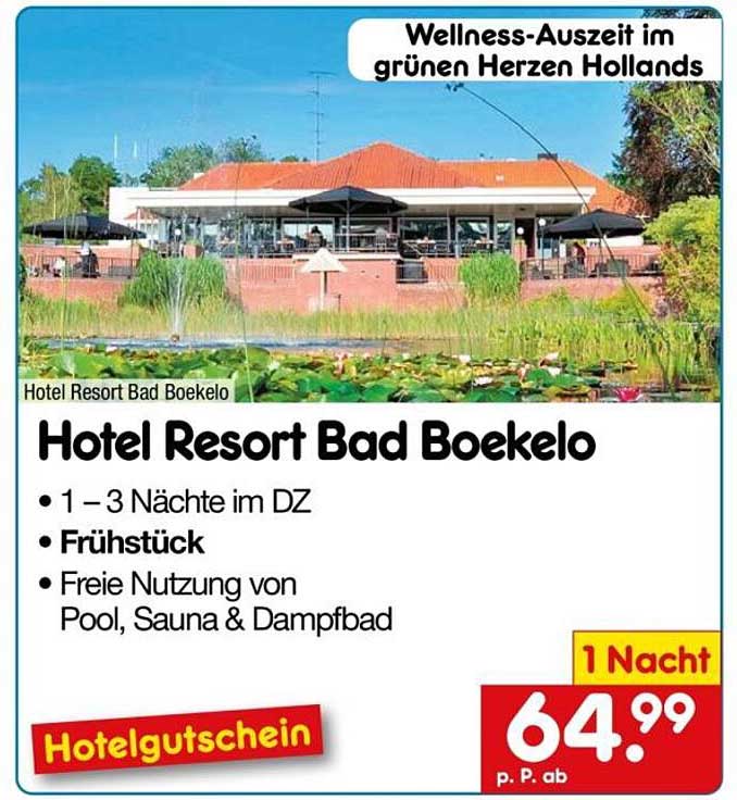 Hotel Resort Bad Boekelo - 1 bis 3 Nächte im Doppelzimmer inklusive Frühstück