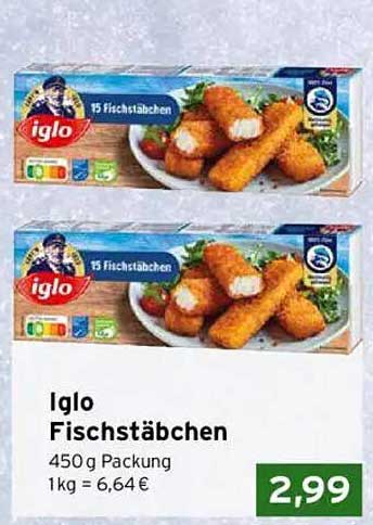 Iglo Fischstäbchen 450 g Packung