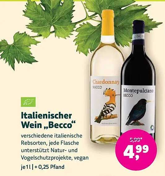 Italienischer Wein „Becco“