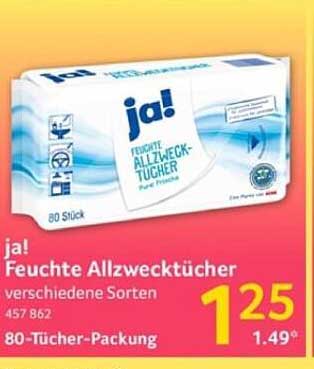 ja! Feuchte Allzwecktücher 80 Stück