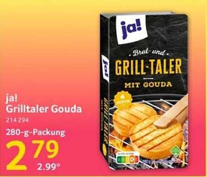 ja! Grill-Taler mit Gouda 280-g-Packung