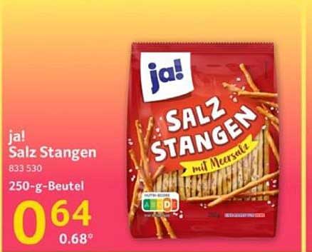 ja! Salz Stangen 250-g-Beutel