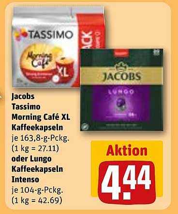 Jacobs Tassimo Morning Café XL oder Lungo Kaffeekapseln