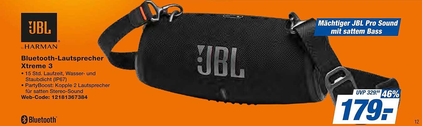 JBL Bluetooth-Lautsprecher Xtreme 3