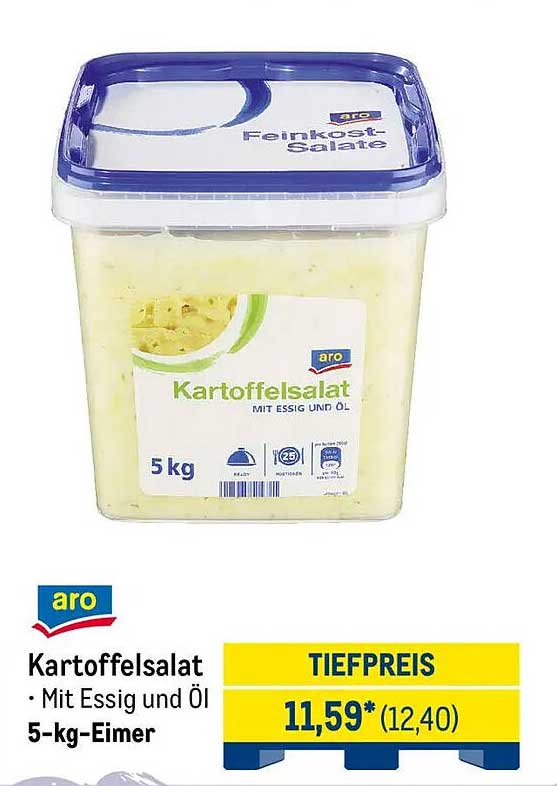 Kartoffelsalat - Mit Essig und Öl - 5-kg-Eimer