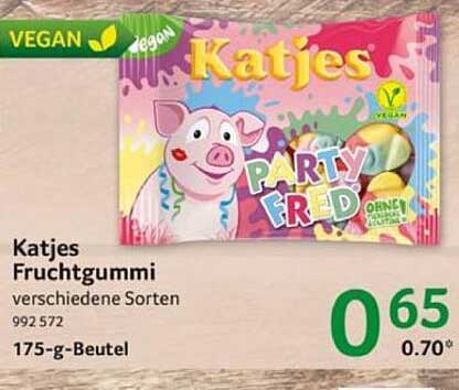 Katjes Fruchtgummi verschiedene Sorten 175-g-Beutel