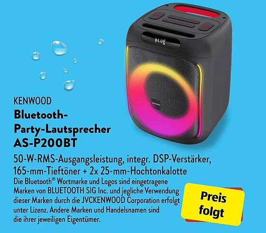 KENWOOD Bluetooth-Party-Lautsprecher AS-P200BT