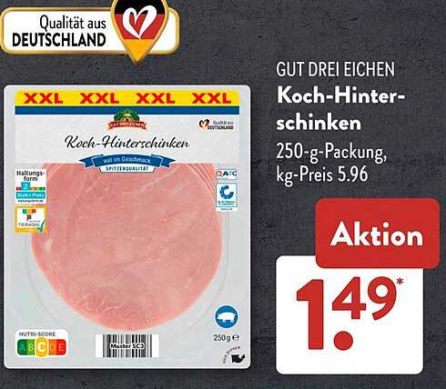 Koch-HinterSchinken 250g Packung – GUT DREI EICHEN