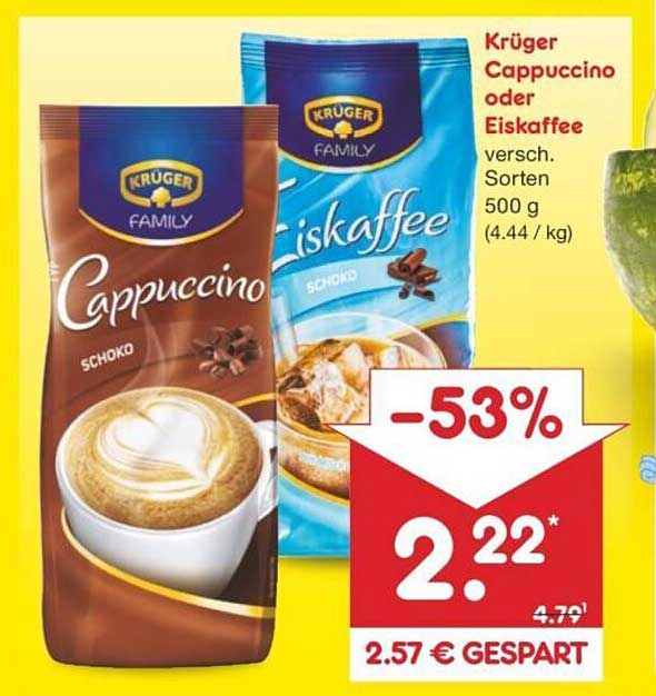 Krüger Cappuccino oder Eiskaffee 500 g