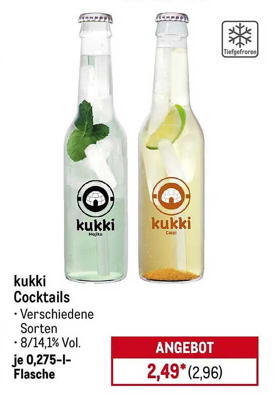 kukki Cocktails - Verschiedene Sorten
