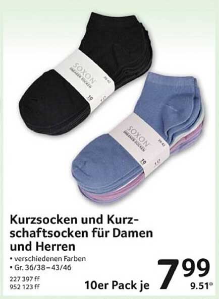Kurzsocken und Kurzschaftsocken für Damen und Herren