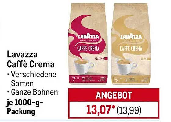 Lavazza Caffè Crema – Ganze Bohnen, verschiedene Sorten