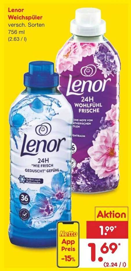Lenor Weichspüler, verschiedene Sorten 756 ml