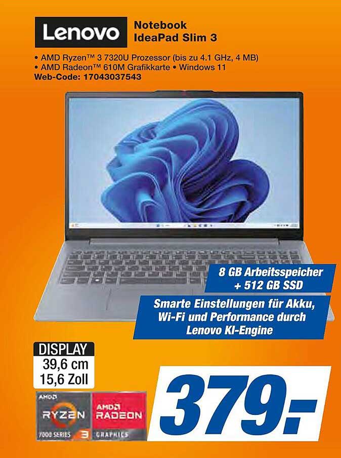 Lenovo Notebook IdeaPad Slim 3