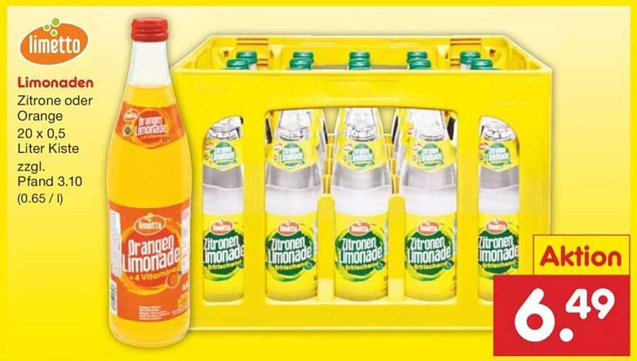Limetten Limonade Kiste 20 x 0,5 Liter - Aktion!