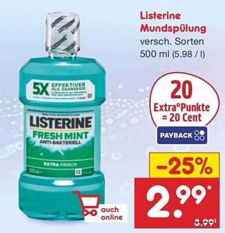 Listerine Mundspülung, verschiedene Sorten 500 ml