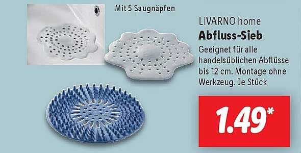 LIVARNO home Ablaufs-Sieb