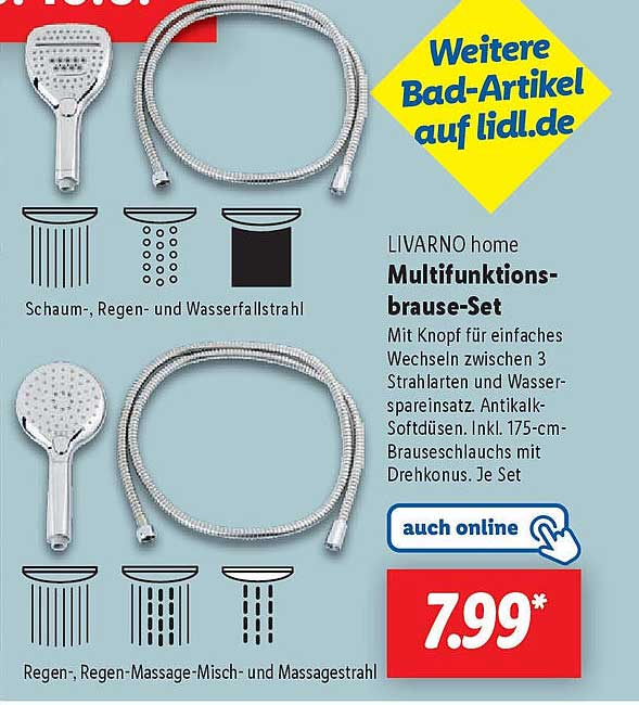 LIVARNO home Multifunktionsbrause-Set
