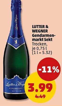 LUTTER & WEGENER Gendarmenmarkt Sekt Trocken, je 0,75 l