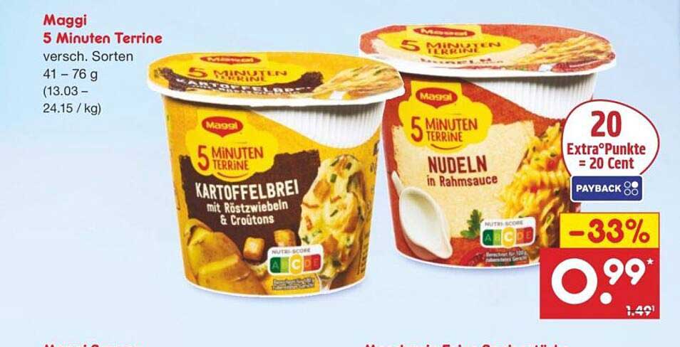 Maggi 5 Minuten Terrine - verschiedene Sorten