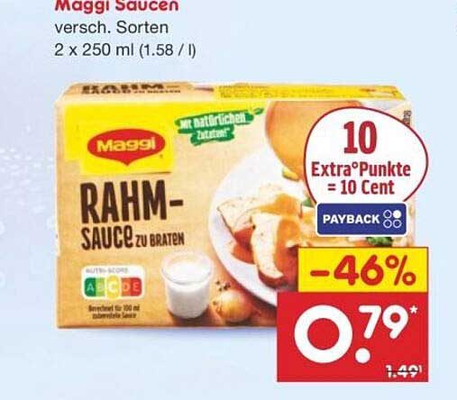 Maggi Rahm-Saucen 2 x 250 ml - Verschiedene Sorten