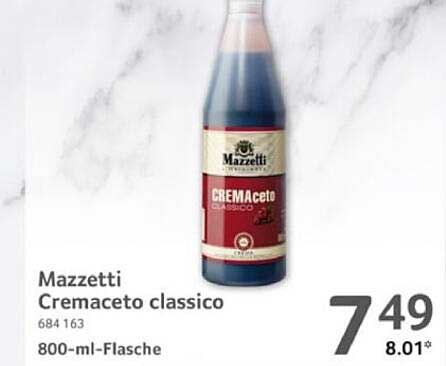 Mazzetti Cremaceto classico 800-ml-Flasche