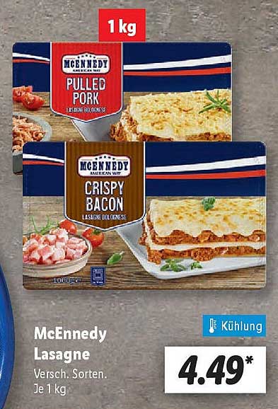 McEnnedy Lasagne – Pulled Pork und Crispy Bacon, je 1 kg