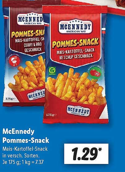McEnnedy Pommes-Snack - Mais-Kartoffel-Snack in verschiedenen Sorten