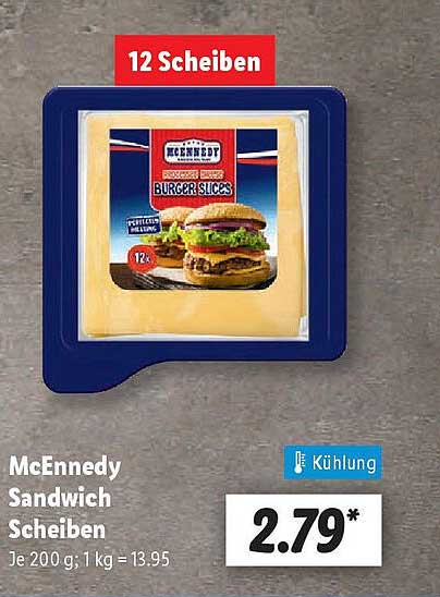 McEnnedy Sandwich Scheiben - 12 Scheiben