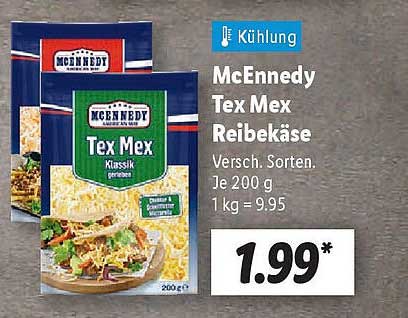 McEnnedy Tex Mex Reibekäse 200 g