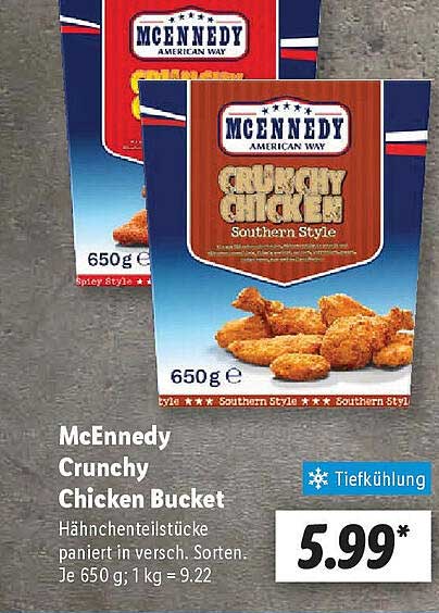 McKennedy Crunchy Chicken Bucket 650 g