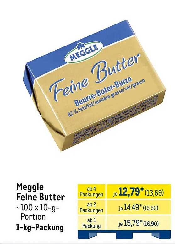 Meggle Feine Butter 1-kg-Packung