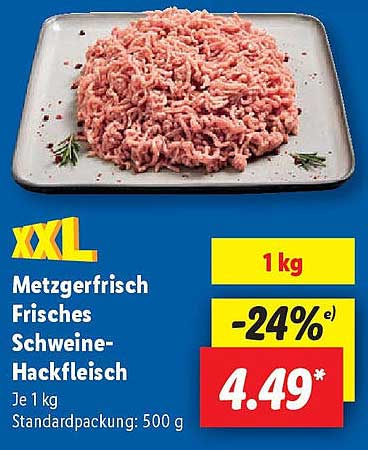 Metzgerfrisch Frisches Schweine-Hackfleisch - 1 kg
