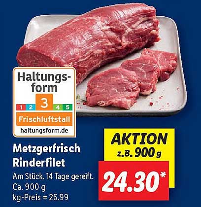 Metzgerfrisch Rinderfilet