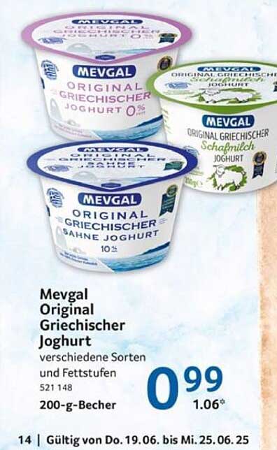 Mevgal Original Griechischer Joghurt - verschiedene Sorten und Fettstufen