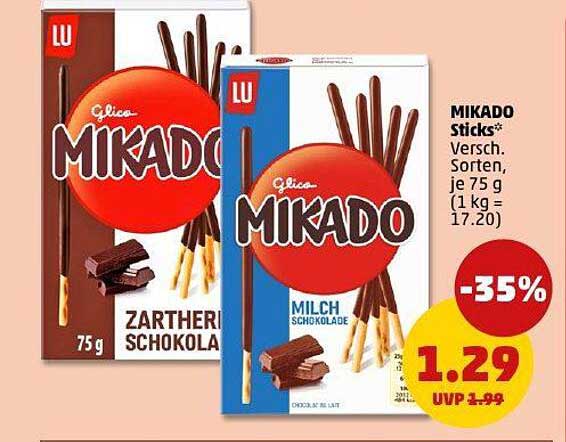 MIKADO Sticks - Verschiedene Sorten, je 75 g