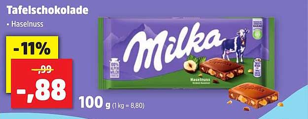 Milka Tafelschokolade Haselnuss 100 g