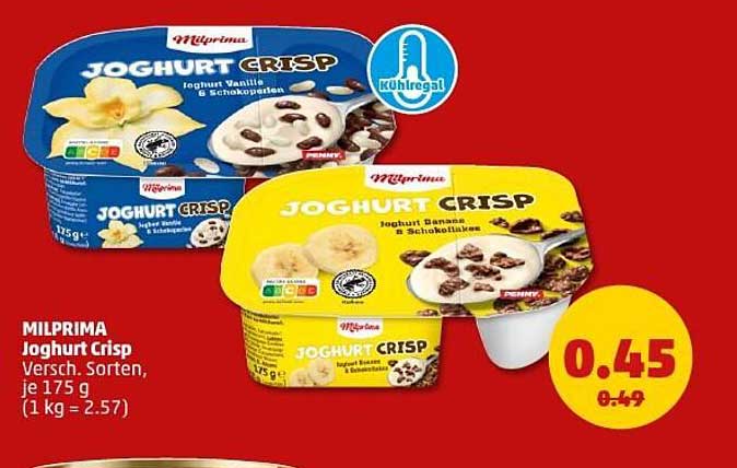 MILPRIMA Joghurt Crisp - Verschiedene Sorten, je 175 g